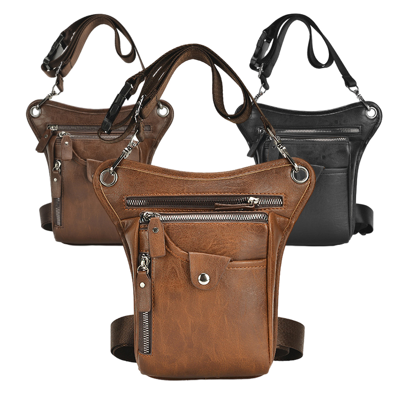 Vintage Pu Leather Waist Pack  - Motorcycle Gear Backpack review and price