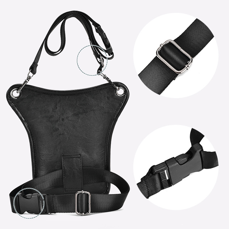 Vintage Pu Leather Waist Pack  - Motorcycle Gear Backpack review and price