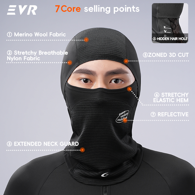 EVR Winter Wool Face Mask Neck - Motorcycle Gear For Woman review and price